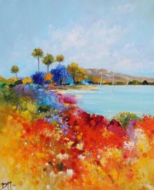 Eric BRUNI - La plage en fleurs