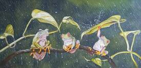 Evelyne CADRE - coassons sous la pluie