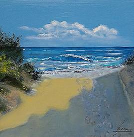 Bernard CAHUE - 337 2020             le chemin de la plage                 30 x 30.jpg