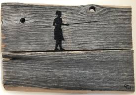 Frédéric CALVET - frédéric calvet peinture sur bois ancien entre le soleil et la lune.jpg