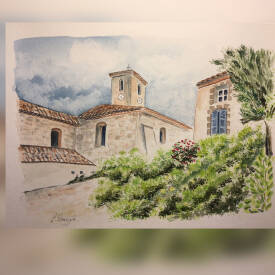 laurence CANICAVE - Meyrargues (aquarelle)