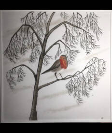 laurence CANICAVE - Le rouge-gorge (sable)