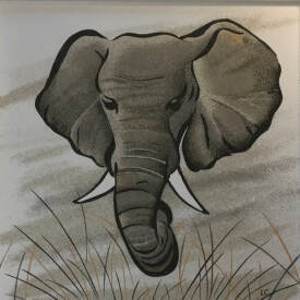 laurence CANICAVE - L'éléphant (sable)