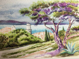 laurence CANICAVE - Saint Tropez (aquarelle)
