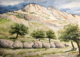 laurence CANICAVE - Sainte Victoire (aquarelle)