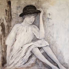 Christiane CASANOVA - Jeune fille au chapeau.jpg