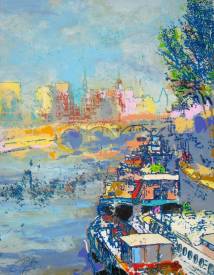 Gilles CHAPEL - pont neuf Paris ( 92 x 73 cm).JPG