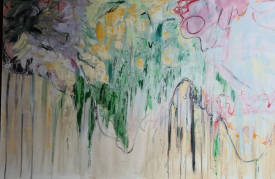 Pascale CHARRIER-ROYER - Eclosion, 146x97cm, huile sur toile