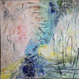 Pascale CHARRIER-ROYER - La rage, 90x90cm, huile sur toile