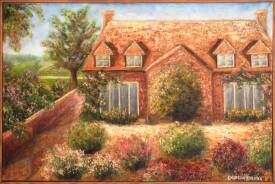 Liliya CHEREDNICHENKO - 3.26.Preshaw.OldCoachHouse (horizontale II) Huiile. 90x60cm 2014.jpg