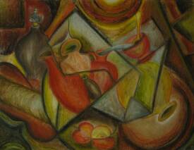 Liliya CHEREDNICHENKO - CubismePotier. 2013.50x65cm.jpg