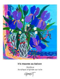 Céline CHOURLET - Iris mauves au balcon .jpg