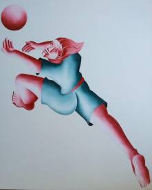 Michel COLOMBIN - Kairos. Huile sur toile. 80 X 100