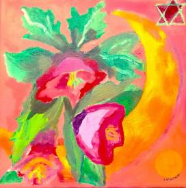 Denis Lefèvre - Colormo - 20240803 Delphinium de charité tableau acrylique 20x20 cm sur toile de coton Max 200 euros modifié et recadré.jpg