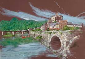 Claudine COMMUNAY - Le village d'Estaing