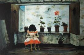 Monique CORSI - la petite fille aux geraniums.jpg