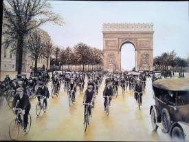 Jean Jacques CURT - les cyclistes  de l'arc de triomphe.jpg