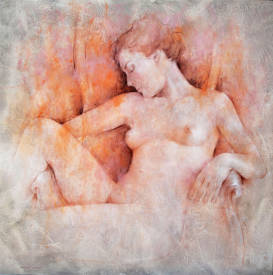Françoise DAVID LEROY - Rêve de nuit  - 100x100  - huile sur toile