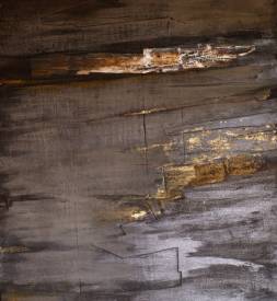 Valérie de LAUBRIERE - Rivages 163x 09x 165cm acrylique,graphite,argent,cuivre sur bois 2010 vendu