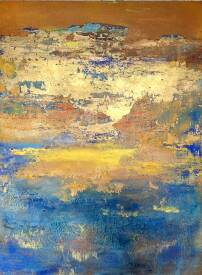 Valérie de LAUBRIERE - Mirage 90X130cm liant acrylique, pigment sur toile 2025
