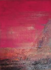 Valérie de LAUBRIERE - sans titre 130X90cm liant,pigment,limaille de fer sur toile 2024
