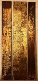 Valérie de LAUBRIERE - Lisière du rêve 83x194cm cuivre sur planche brûlée 2012