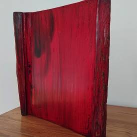 Valérie de LAUBRIERE - Grenat 35X07X40cm  Vernis flatting,pigment sur bois 2019 vendu