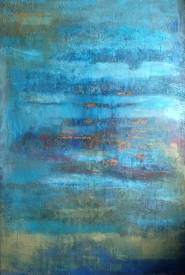 Valérie de LAUBRIERE - Soir d'été  130x195 cm  liant,pigment sur toile/ châssis 2016