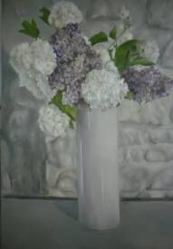 Christian DELOFFRE - " LILAS "- Huile sur toile - 73 x 50 cm - 2026 - Non Disponible
