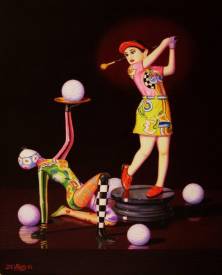 Patrick DEVAUD - 8 figure - acrobate pop art . célébration à la golfeuse.jpg