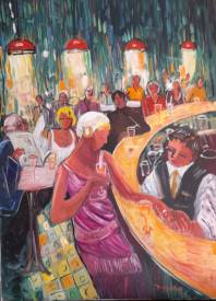 Alain DUPERAY - Femme au bar huile 73X54.jpg