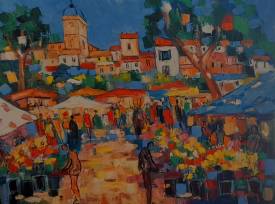 Alain DUPERAY - Marché provençal huile 92X73.jpg