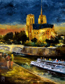 Dominique DUPIN - 25105  Une promenade sous les étoiles  92x73  30F.JPG