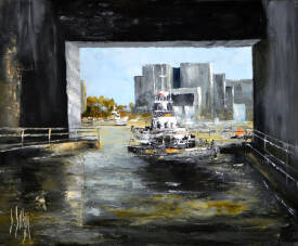 Dominique DUPIN - 25301  La base sous-marine  61x50  12F.JPG