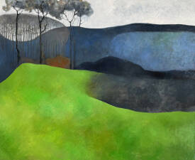 Roxane DURAFFOURG - grand paysage en vert et bleu, 100x120cm.jpg