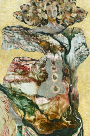 Florence DUSSUYER - Florence DUSSUYER, Les silencieuses 2, technique mixte sur toile, polyptyque 582 x 146 cm, toile 5/6 2023, photographie @Cyrille Cauvet