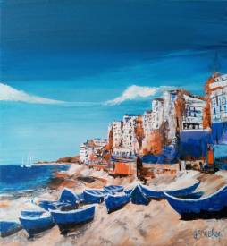 Evelyne Sampério - EBorel - Plage bleue