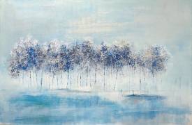 Odile ESCOLIER - 80X120 quelques arbres dans l'immensité du bleu.JPG