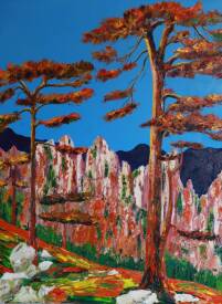 Jean Charles FABIANI - la Montagne du Phoenix 2  - Huile sur toile - 76 x 101 - 3700€