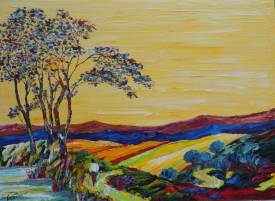 Jean Charles FABIANI - 5H du SOIR au BORD de l'EAU-54x73-H/Toile-2200€-Vendu
