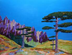Jean Charles FABIANI - en RTE vers l'INFINI - Huile sur toile - 89x116 - vendu.