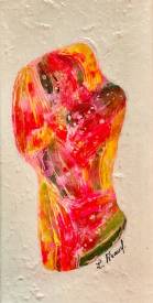 Florence FERAUD-AIGLIN - Peinture abstraite acrylique décorative Les amoureux