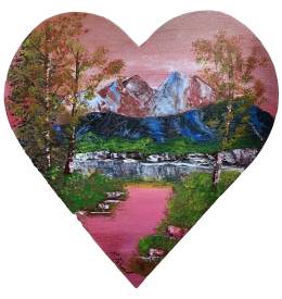 Florence FERAUD-AIGLIN - Série « les Valentines » Peinture abstraite acrylique décorative Valentine 1