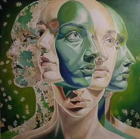 Isabelle GARCIA BAUTISTA - Le Soi Inachevé Huile 80 x 80 cm .jpg