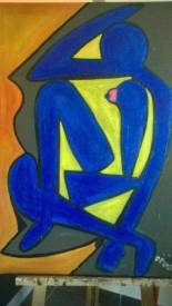 Jean Luc GELOSO - la femme bleue 60x90  450€