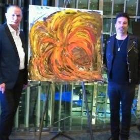 Jean Claude GIANGRECO - MON TABLEAU FESTIVAL DE COULEURS AVEC LA PRESENCE DU SCULPTEUR RICHARD ORLINSKI LORS DE LA VENTE AUX ENCHERES FIGHT AIDS MONACO 2017