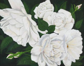 Claudine GIBON - H.015.LES ROSES BLANCHES.JPG