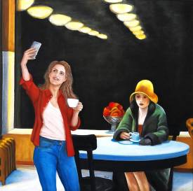 Frank GODILLE - Hopper’s Pause-Café