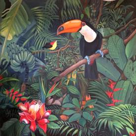 Jean Luc GOSS - Jungle-04 - Le toucan et le manakin
