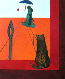 Bernard GOUTIERS - L'existentielle altérité du  chat qui miaule     2022  100x81cm  le bon jpeg.jpg